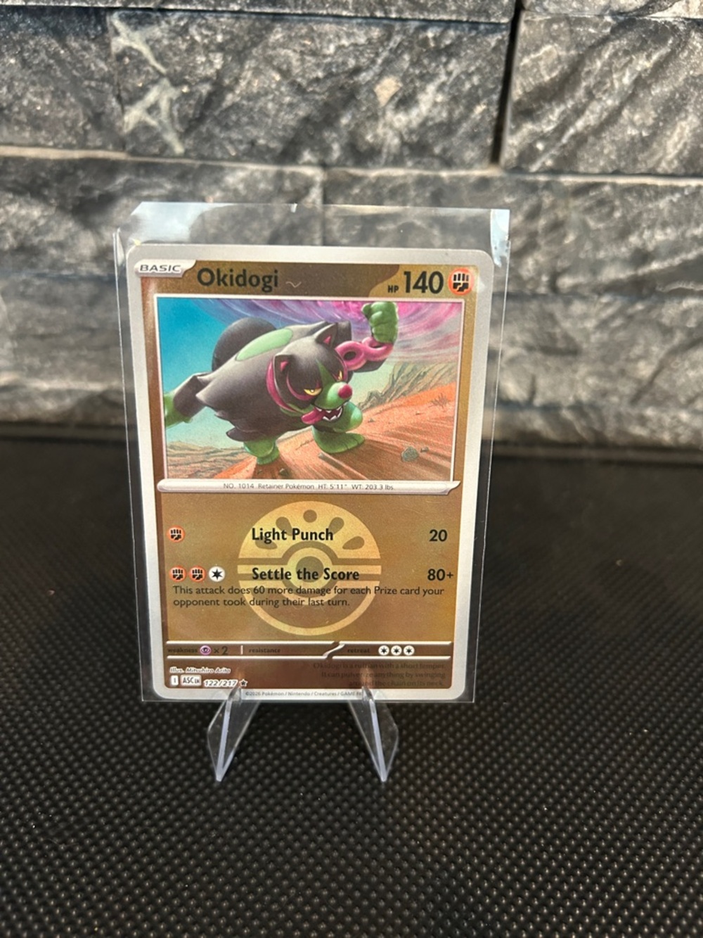 Pokemon Okidogi 122/217 Reverse Holo Rare from Ascended Heroes‎ Set M/NM
